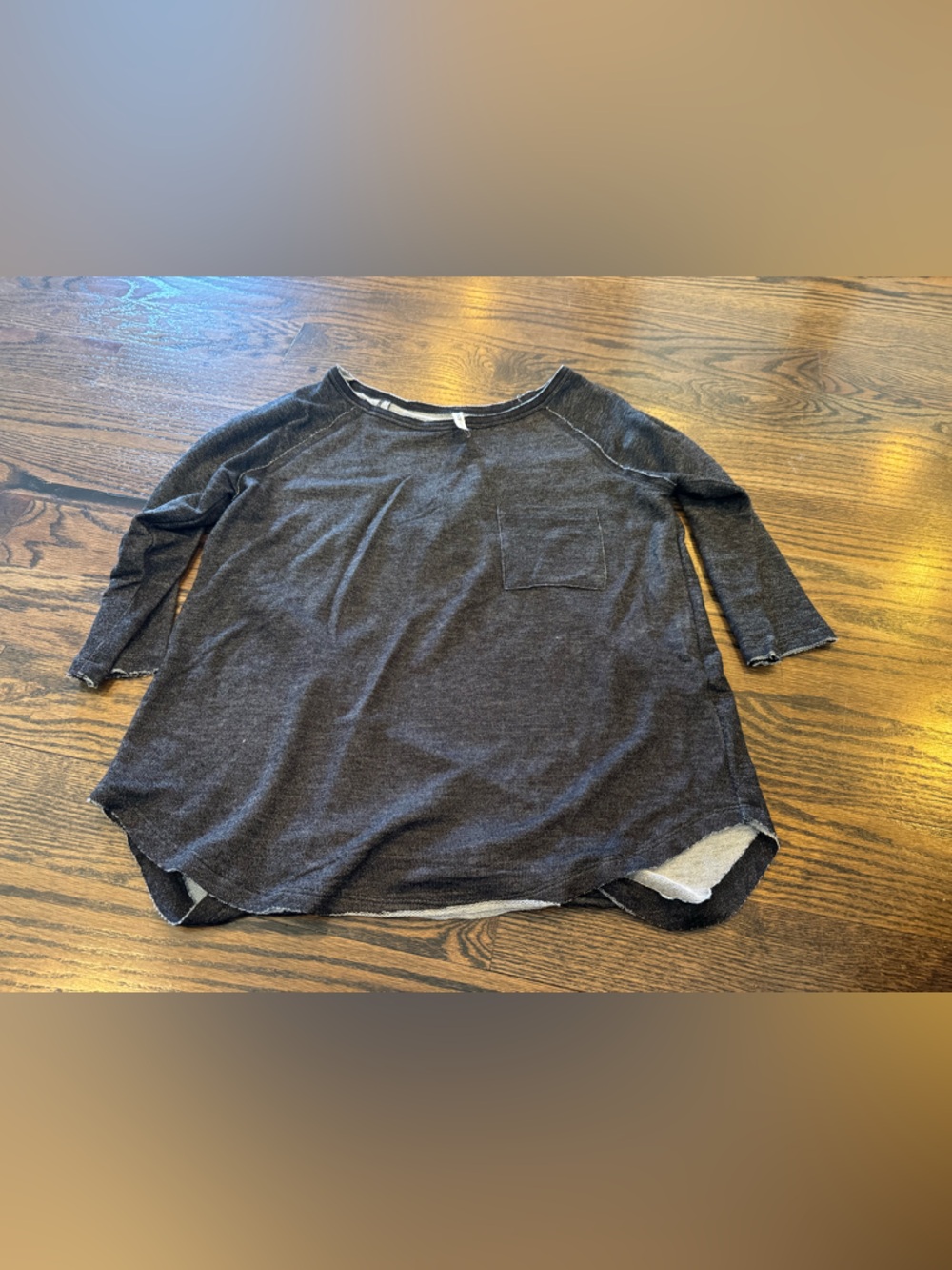 Tresics Dark Charcoal Crewneck Pocket Sweater